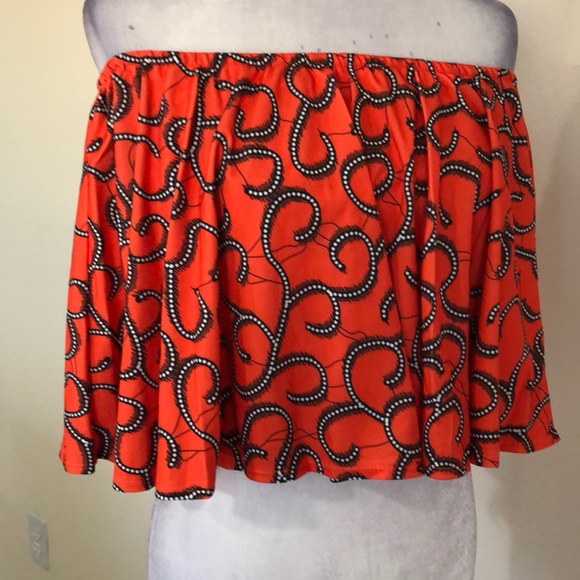Fits 6-8-10 Orange draped crop top - Picture 7 of 7